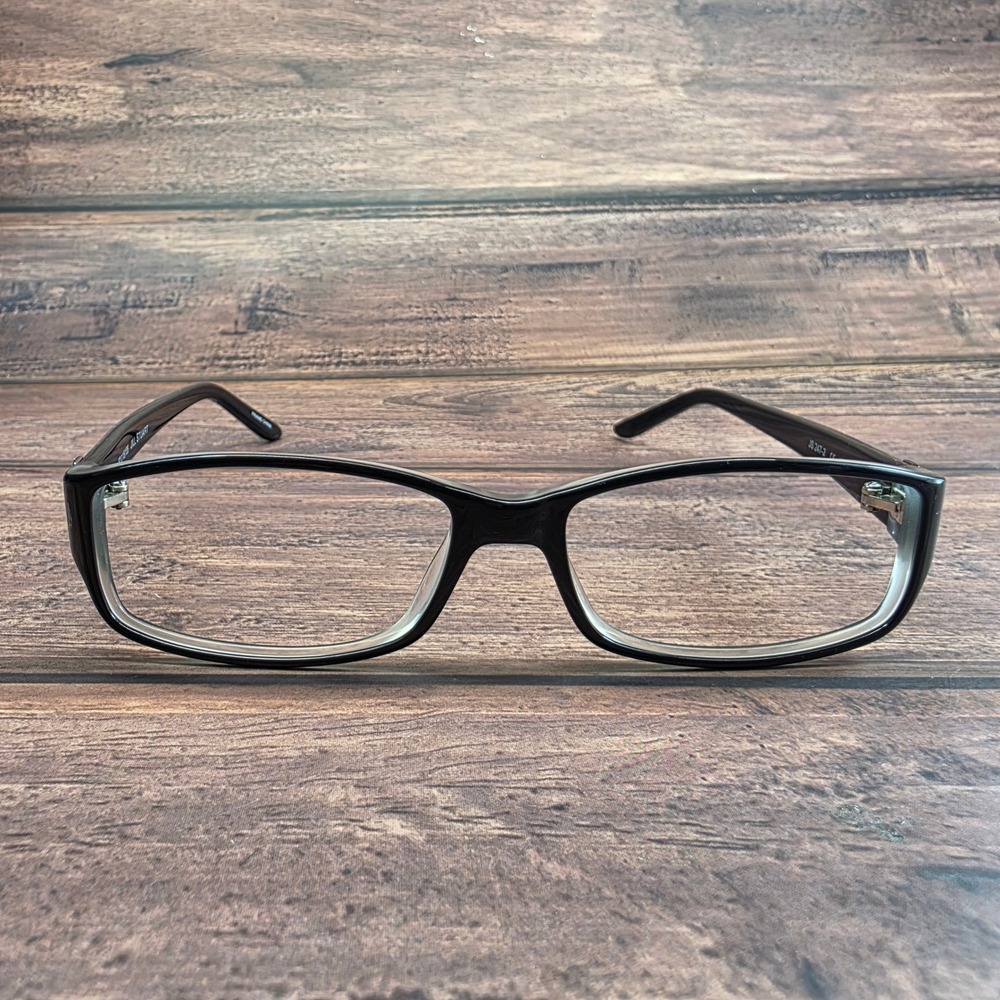 Jill Stuart JS 247-2 Black Gray Rectangular Eyeglass Frames 52-15-135 Womens